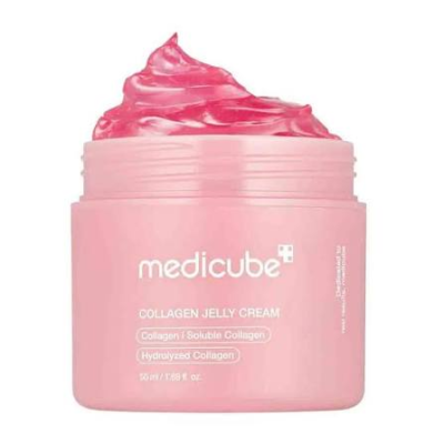 کرم ژل روشن کننده و لیفت کننده صورت مدی کیوب مدل Collagen Jelly حجم 50 میلی لیتر