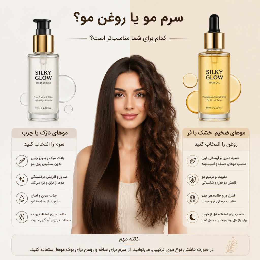 سرم مو بهتر است یا روغن مو؟ کدام را انتخاب کنیم؟