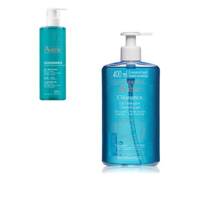 ژل شستشو صورت avene میل وان مدل Cleanance مناسب پوست چرب و مختلط حجم 400 میلی لیتر