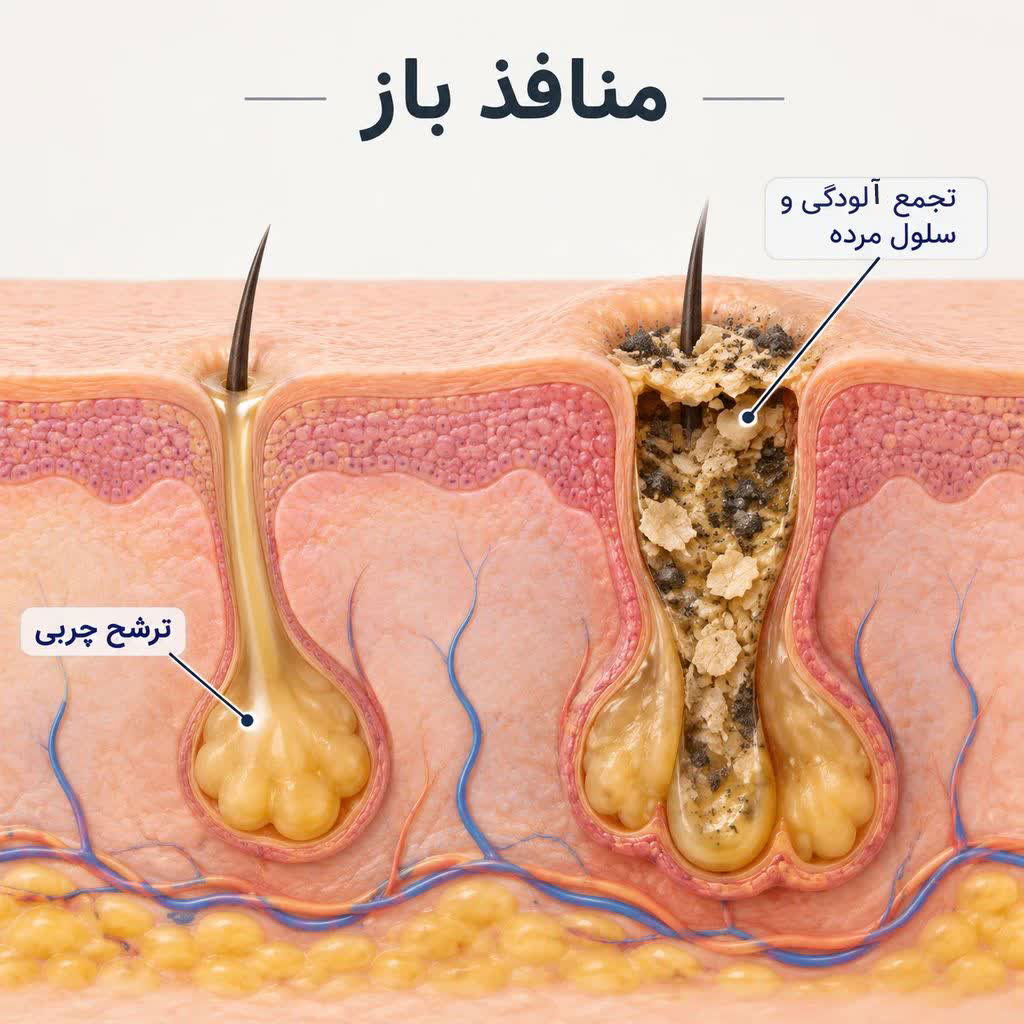 آیا شوینده واقعاً می‌تواند منافذ باز را کوچک یا ناپدید کند؟
